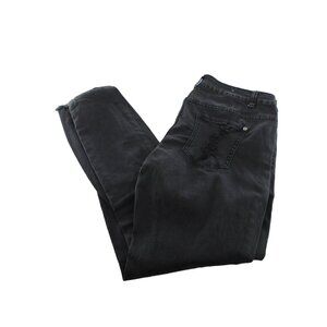Cotton On Womens The Ripped Skinny 7/8 Jeans Ankle Raw Hem Distressed Stretch 10